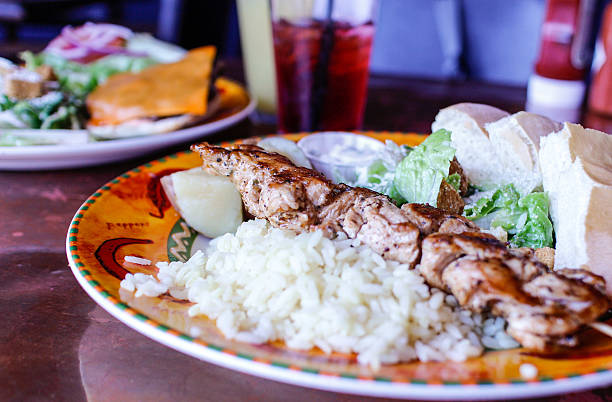 istock Chicken Souvlaki With Rice 479881168