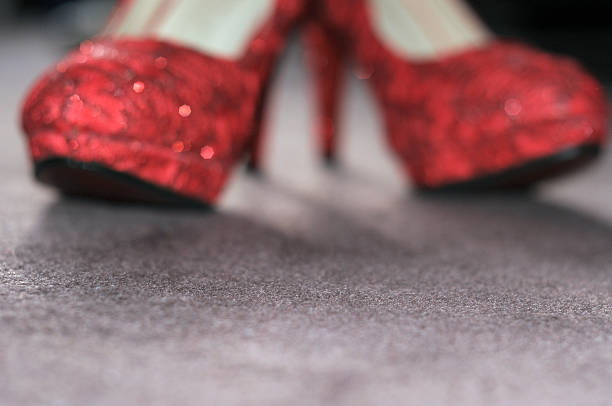 High-heeled shoes stock photo