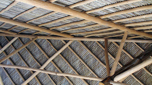 istock Architectural Features From Inside Roof Top Of Old Hut House 479886392