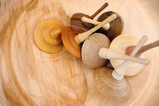 Wooden spinning top