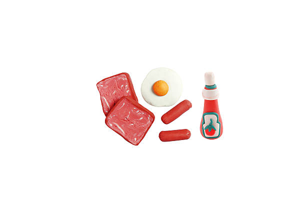miniature breakfast model from japanese clay