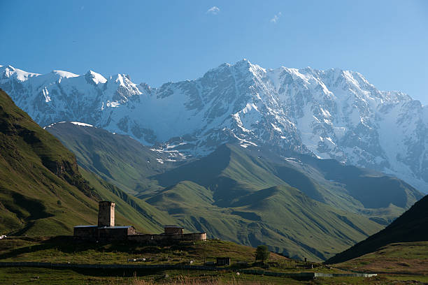 istock Ushguli monastery in Georgia 479888248