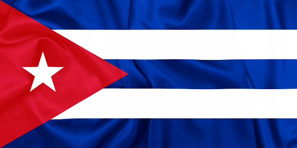 Cuba - Waving flag with silk texture