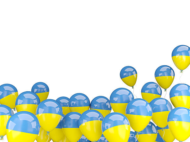 istock Flying balloons with flag of ukraine 479892284