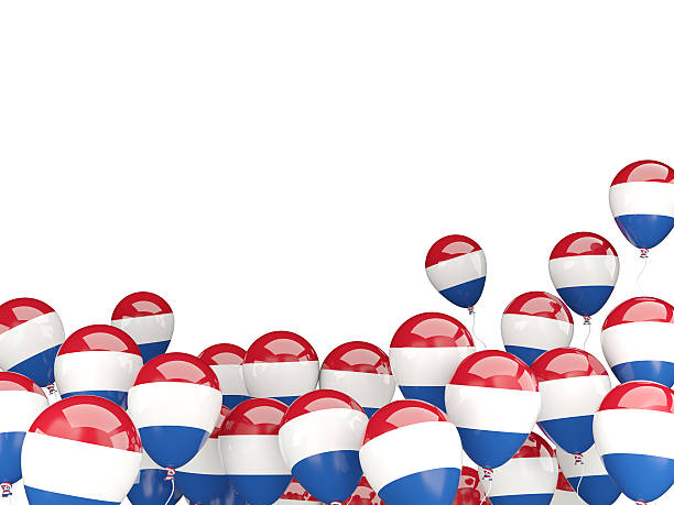 istock Flying balloons with flag of netherlands 479893290