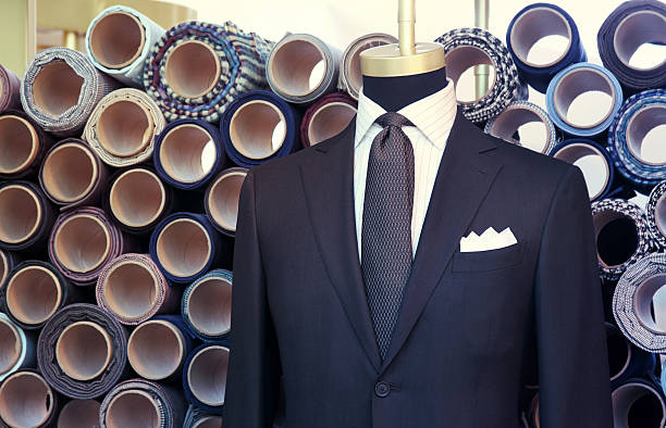 traje en la s mannequin - tailor suit textile fashion fotografías e imágenes de stock