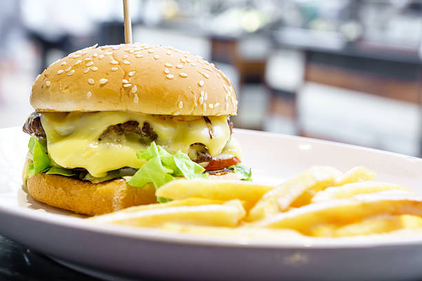 istock Double cheese burger and french fried 479897762