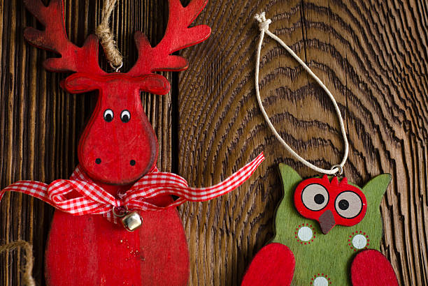 istock Wooden Animal Decorations on Textured Wooden Table 479898220