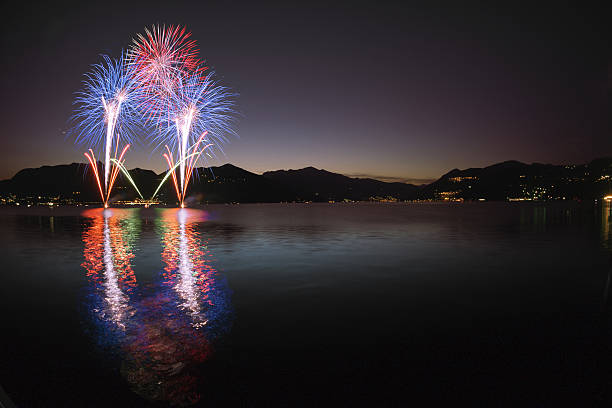 istock Fireworks on the Lake Maggiore, Luino - Italy 479899706