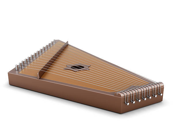 Gusli close-up Gusli close-up isolated on white background. 3d render image. Music instrument. psaltery stock pictures, royalty-free photos & images