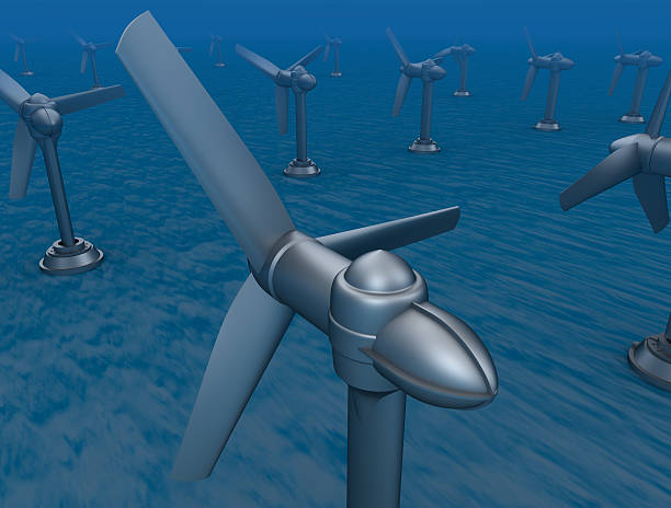istock Underwater turbine tap river energy 479914014