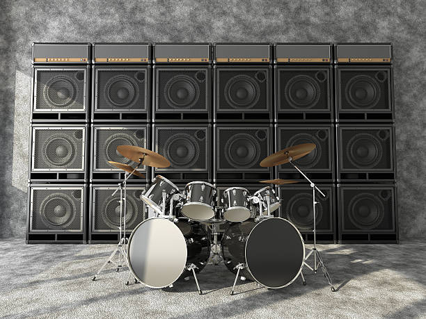 Drums and guitar amps