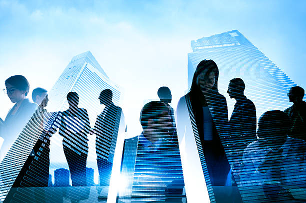 istock Business People Silhouette Transparent Building Concept 479917090