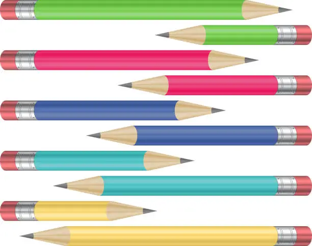 Vector illustration of Pencil collection