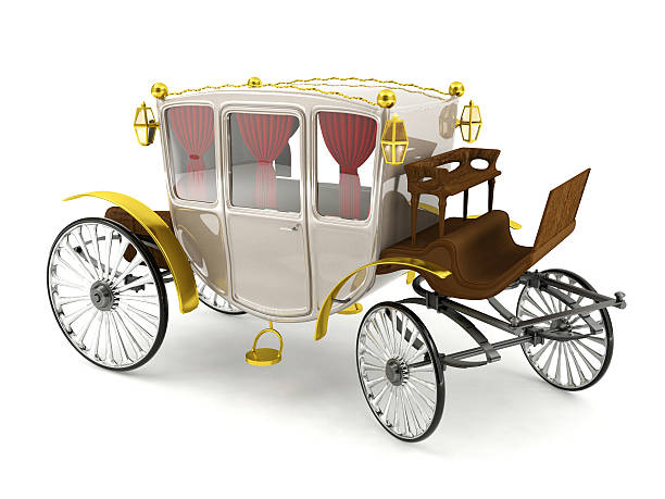 istock Luxury horse carriage isolated on white background 479920588