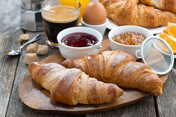 istock delicious breakfast with fresh croissants 479924414