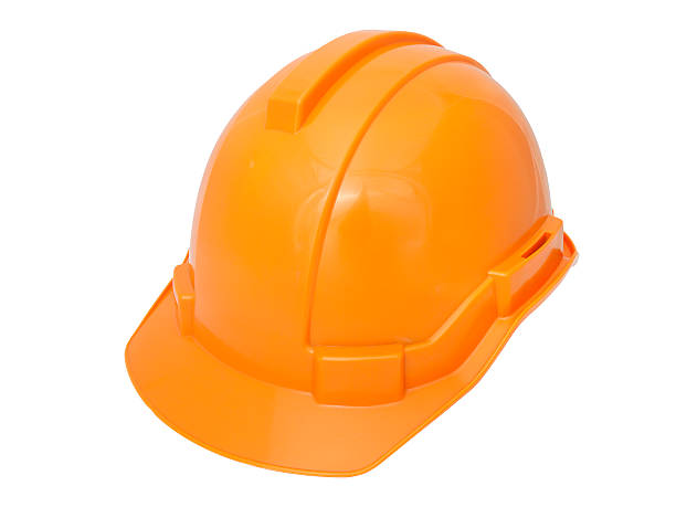 istock Orange Safety helmet isolated on white 479925657