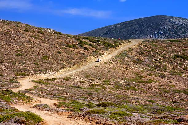 istock dirt road on a mountain slope. Greece. Rhodes 479936012