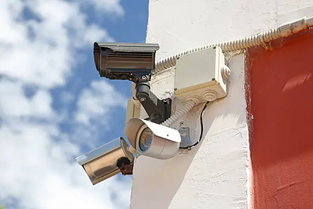 Three cameras for video surveillance