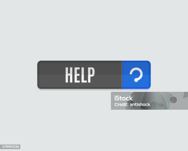 Quick Help Button Help Web Button Modern Flat Design Stock Illustration - Download Image ...