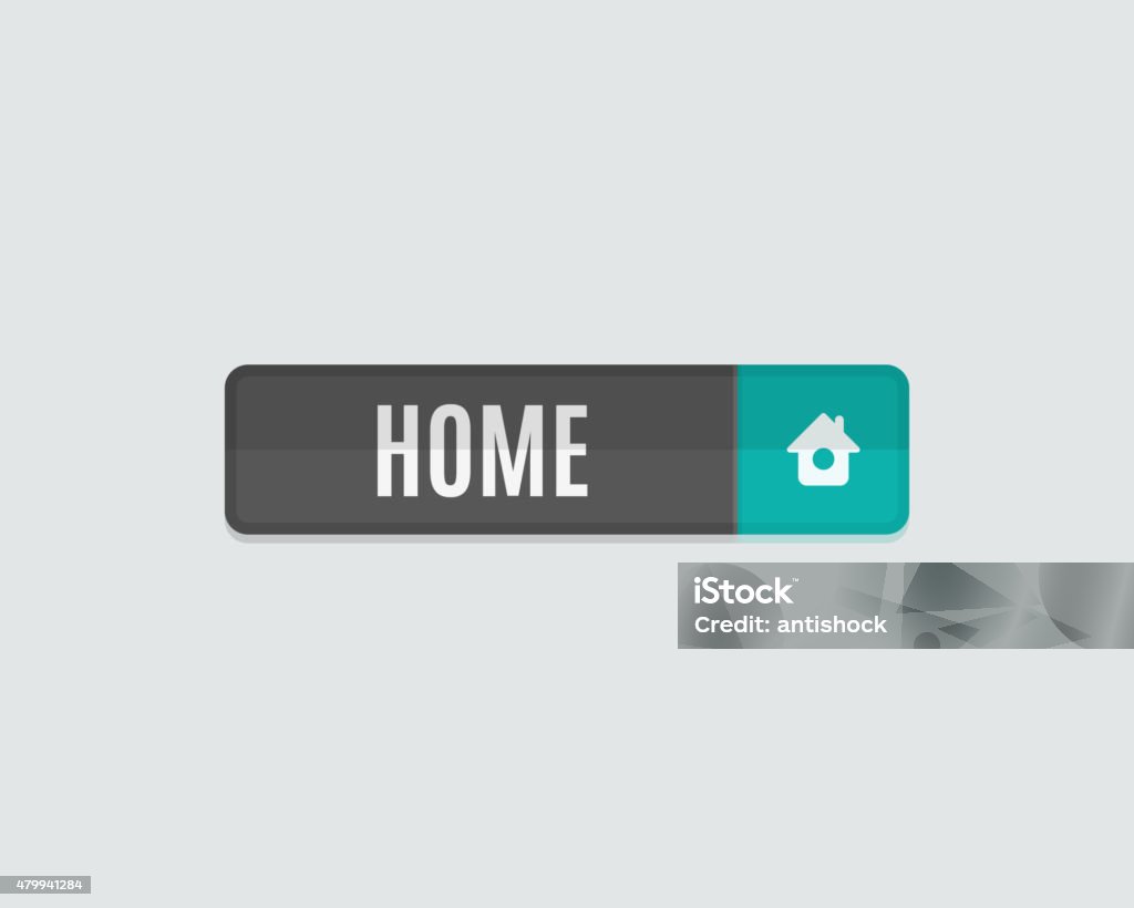 Example Website With Home Button Home Web Button Flat Design Stock Illustration - Download Image Now ...