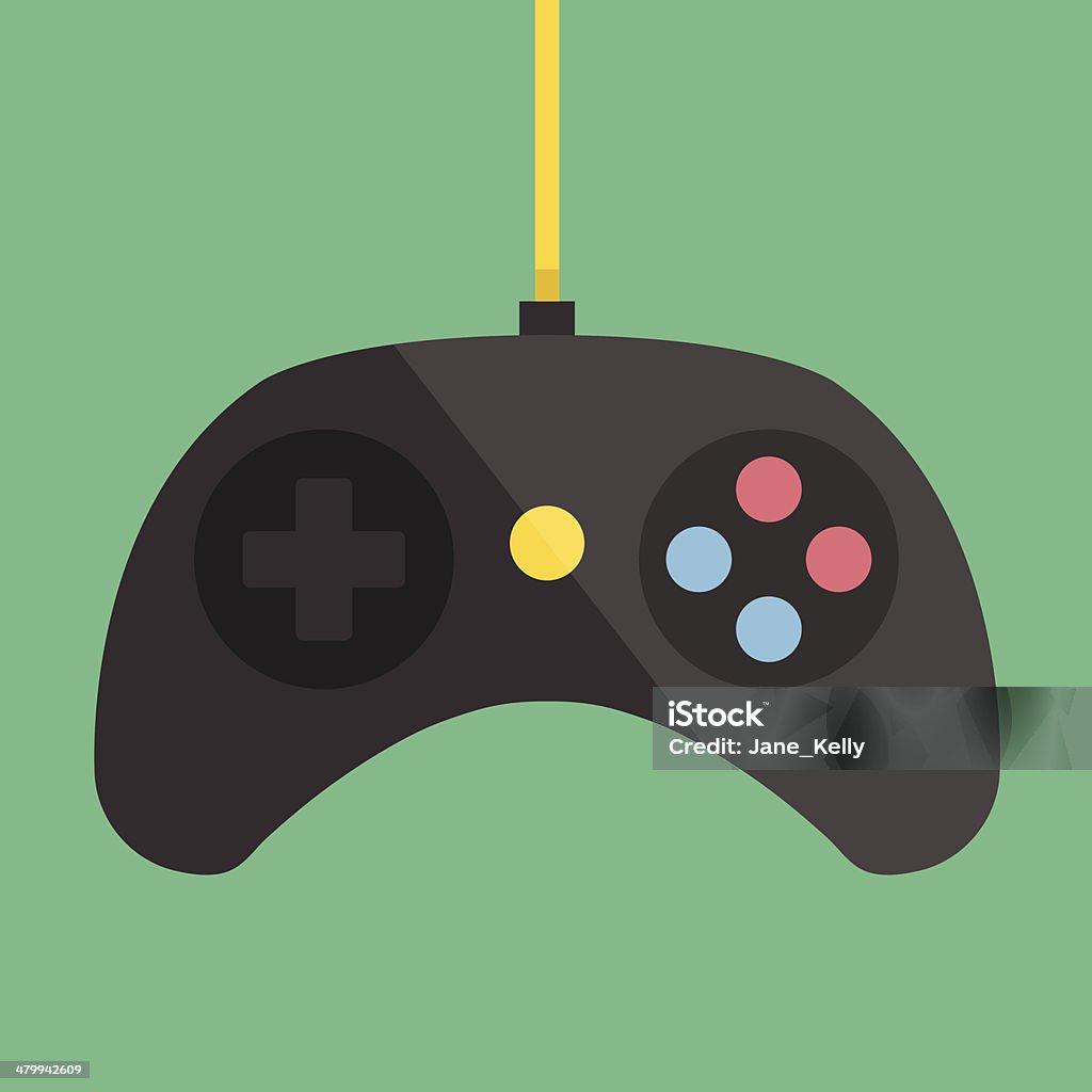 Vector noir Gamepad icône - clipart vectoriel de Activité libre de droits