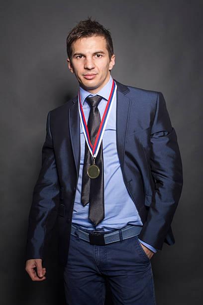 istock Businessmen with medal 479942765