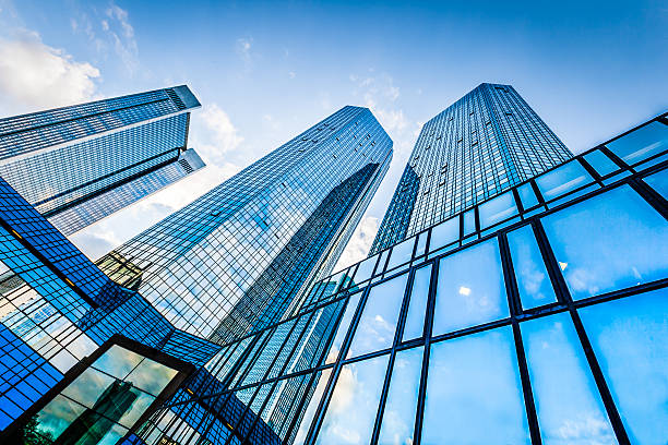 istock Modern skyscrapers in business district against blue sky 479948068