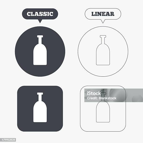 Simbol Botol Ikon Tanda Alkohol Simbol Minuman Botol Ilustrasi Stok - Unduh Gambar ...
