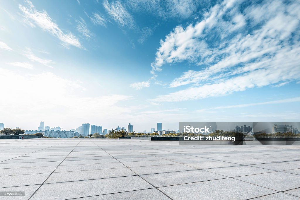 Empty square and floor with sky City Stock Photo