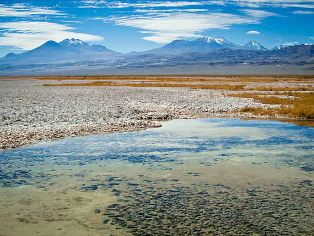 istock mountain landscape with salt lake and cloudy blue sky, chile 479954531