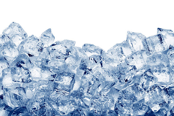 Ice cubes Ice cubes isolated on white background cooler container photos stock pictures, royalty-free photos & images