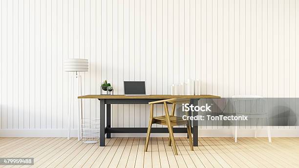 The Modern Interior Of Home Office Stock Photo - Download Image Now - Beauty, Indoors, Sparse