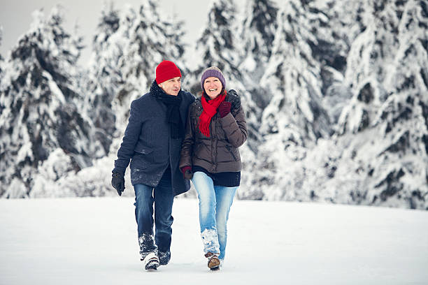 istock Couple Man Woman Snow joy 479959764