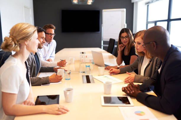 istock Group of executives having meeting in conference room 479966042