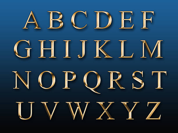 istock Golden alphabet on a blue background 479966210