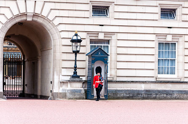 queen's guardia a buckingham palace - honor guard protection security guard tourist foto e immagini stock