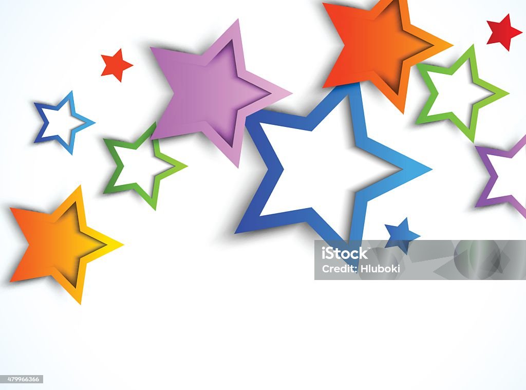 Colorful stars Colorful stars. Bright design template 2015 stock vector