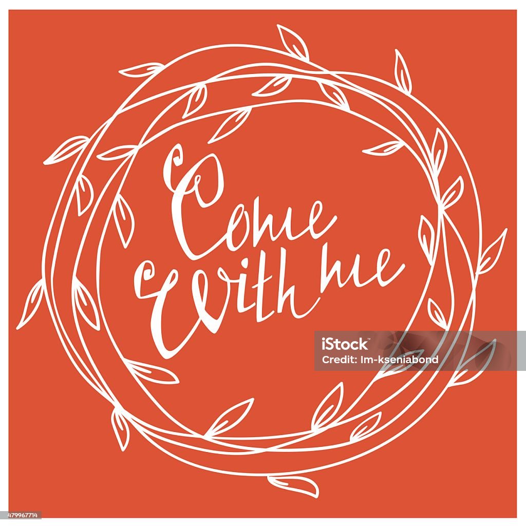 floral lettering floral lettering.It contains letters wreath of twigs. Coral background. 2015 stock vector