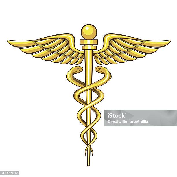 Cadeuceus Simple Caduceus Stock Illustration - Download Image Now - Caduceus, Gold ...