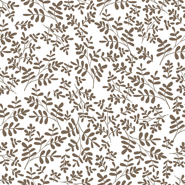 floral pattern Floral pattern. Is made up of branches with frequent leaves. Made doodle style. tree repetition single flower flower stock illustrations