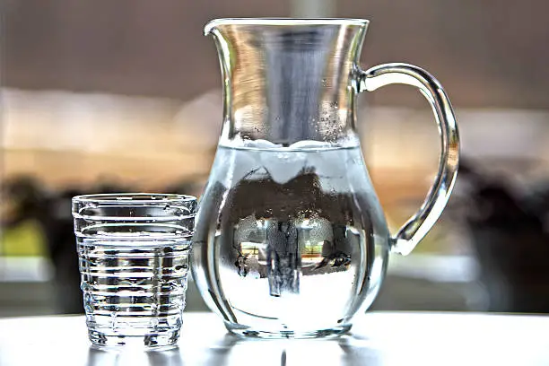 Water in carafe.