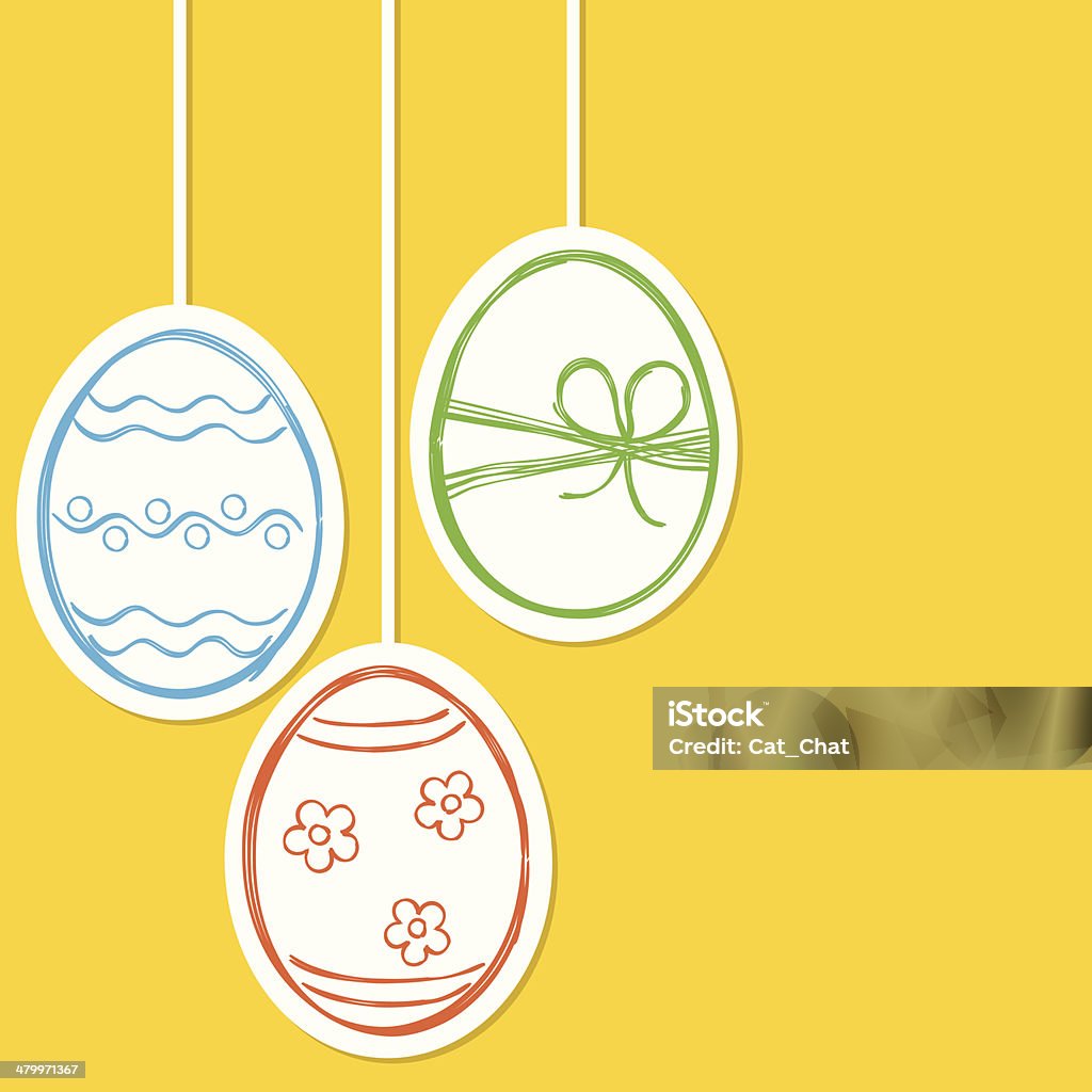 Easter eggs in doodle style Animal Egg stock vector