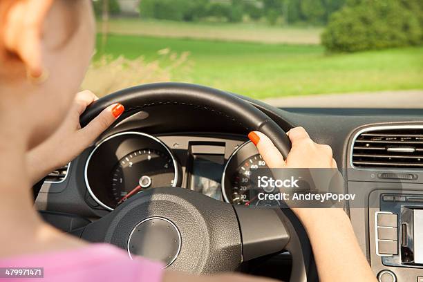 Young Woman In Car Stock Photo - Download Image Now - Car, Females, One Woman Only