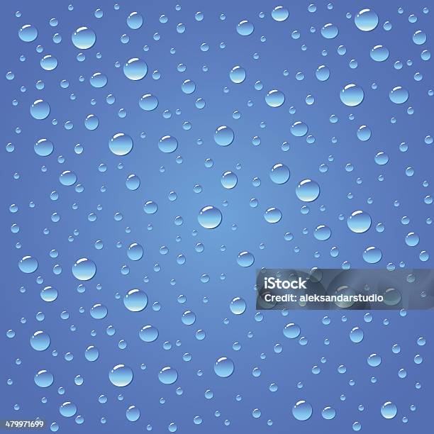 Gotas De Água - Arte vetorial de stock e mais imagens de Abstrato - Abstrato, Azul, Bolha - Estrutura Física