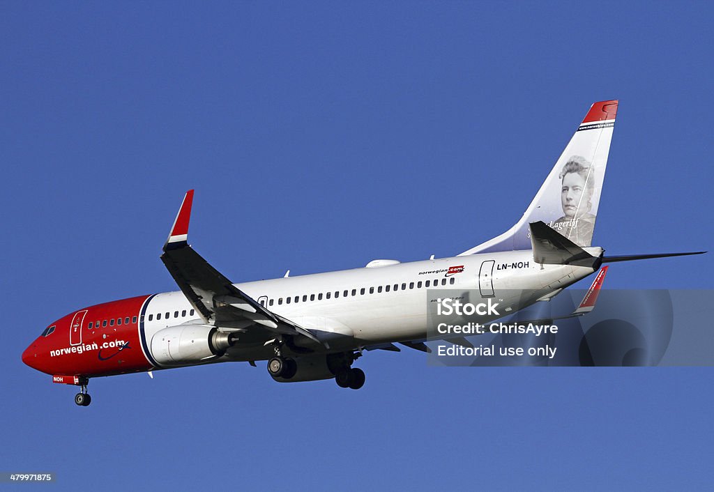 Boeing 737-800'Selma Lagerlof'norvégienne - Photo de Atterrir libre de droits