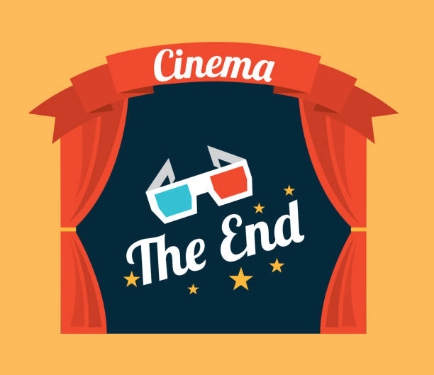 Cinema Icons CInema 3d glasses design, vector illustration curtain illustrations stock illustrations