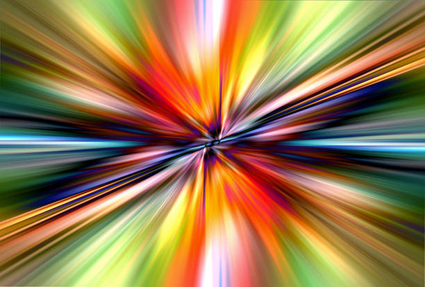 colorido radial efecto radiante - zoom blur fotografías e imágenes de stock