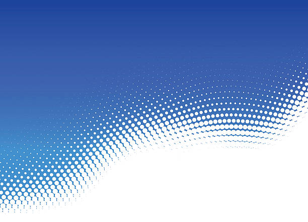青色ドットの抽象的なハーフトーンの背景 - moire点のイラスト素材／クリップアート素材／マンガ素材／アイコン素材