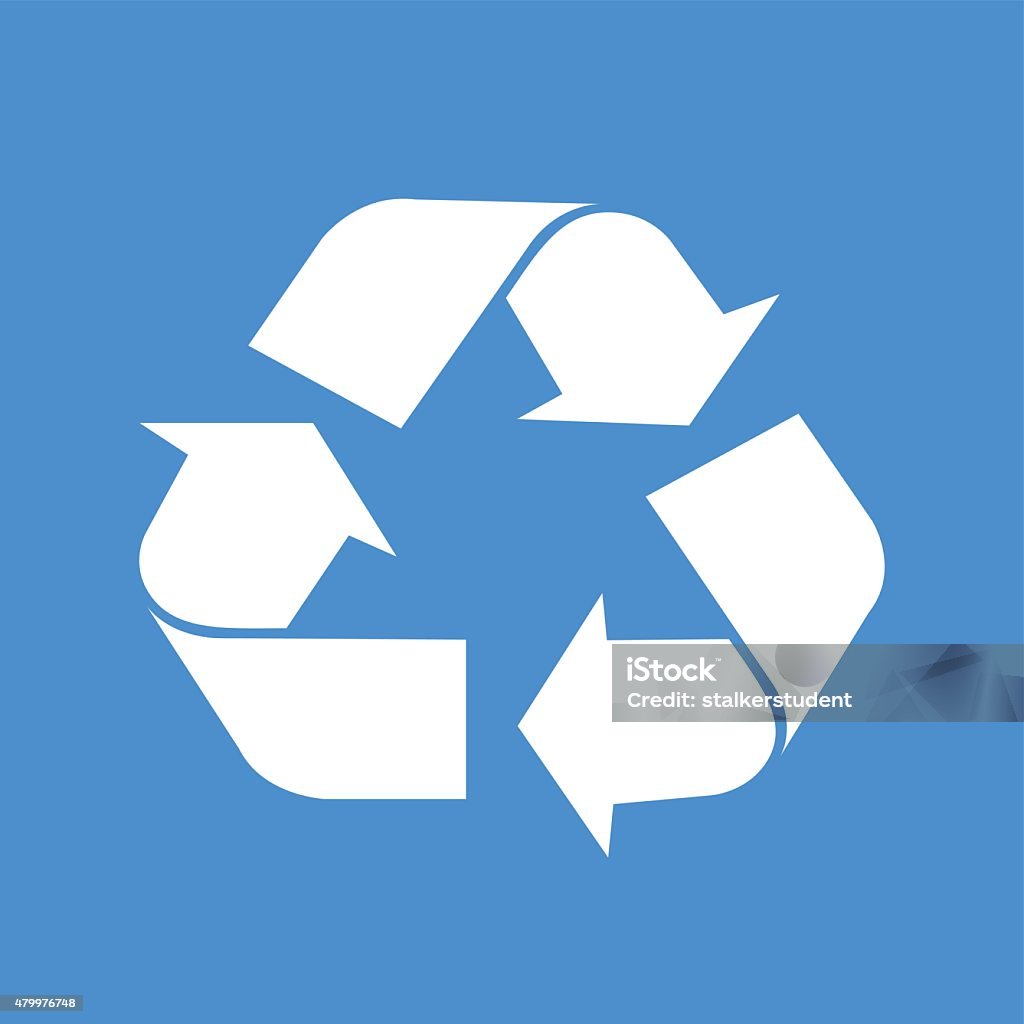 Recycle Sign In White Color Isolated Stock Illustration - Download